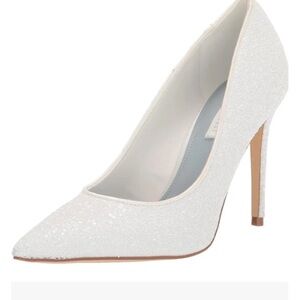 Nine West white lace shoes woman size 9 new escarpim heels high